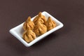 Indian Food: Modak, Maharashtra Sweet Dish, favourite sweet of lord ganesha, greeting card design. Copy-space