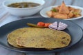 Indian food Paratha flatbread Indian cuisine Royalty Free Stock Photo