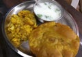 Indian Food - Puri Bhaji Royalty Free Stock Photo