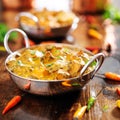 Indian food - saag paneer curry dish Royalty Free Stock Photo