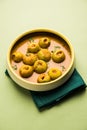 Indian food Tinda Masala served in a bowl, selective focus