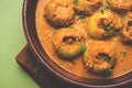 Indian food Tinda Masala served in a bowl, selective focus