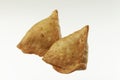 Indian Food:traditional indian spicy crispy fried Punjabi Samosa.