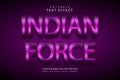 Indian force editable text effect 3 dimension emboss modern style