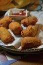 Indian fried veggie dumpling nugget