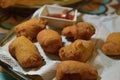 Indian fried veggie dumpling nugget