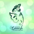 Indian ganesh chaturthi festival greeting design background