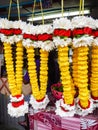 Indian Garland selling in a store in India Town Royalty Free Stock Photo