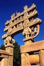 Gate of Sanchi Stupa, Madhya Pradesh, India Royalty Free Stock Photo