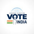 indian general election background with voters finger design