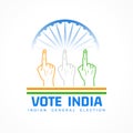 indian general election voting background for social awareness
