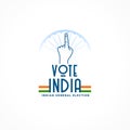 indian general vote background with ashoka chakra