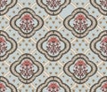 Indian geometric Mughal seamless pattern