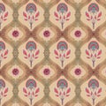 Indian geometric Mughal seamless pattern