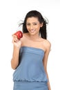 Indian girl with apple Royalty Free Stock Photo