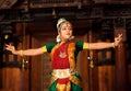 Indian girl dancing classical traditional Indian dance Bharat Na