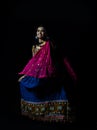 Girl in traditional chaniya choli for navratri Royalty Free Stock Photo