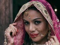 Indian girl Young hindu woman model with kundan jewelr