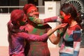 Indian Girls Celebrate Festival Of Colors Holi In Rajasthan