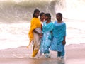 Indian Girls Onshore Ocean