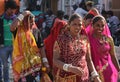 Indian girls with traditional colored saree