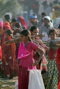 Indian girls walking at Pushkar Camel Royalty Free Stock Photo