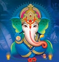 Indian God Ganesha with decoration