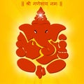 Indian god ganesha, Ganesh chaturthi card in vibrant colors