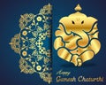 Indian god ganesha, happy ganesh chaturthi card Royalty Free Stock Photo