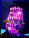 Indian God Kartik , we worship this god, more than one head Royalty Free Stock Photo
