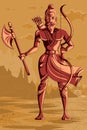 Indian God Parashurama with axe