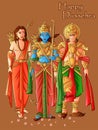 Indian God Rama for Happy Dussehra festival of India