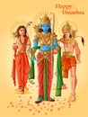 Indian God Rama for Happy Dussehra festival of India