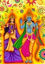 Indian God Rama and Sita for Dussehra festival celebration in India