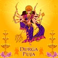 Indian Goddess Durga for Happy Dussehra or Shubh Navratri festival of India Royalty Free Stock Photo