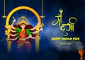 Indian Goddess Durga for Happy Dussehra or Shubh Navratri festival of India Royalty Free Stock Photo
