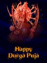 Indian Goddess Durga sculpture for Durga Puja holiday festival of India in Dussehra Vijayadashami Navratri