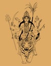 Indian Goddess Durga Royalty Free Stock Photo