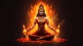 an indian goddess holika in fire generative AI