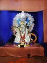 Indian Goddess Jagadhatri Devi during worshipping time
