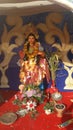 Indian goddess laxmidevi in a village puja