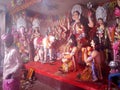 Indian Goddess Santoshi Mata with other Gods