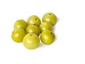 Indian gooseberries on white background