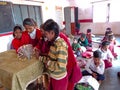 indian government school students making science project into the classroom in india January 2020