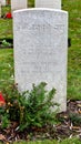 Indian grave stone WWI Cemetery, Flanders Field Royalty Free Stock Photo