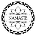 Indian greeting banner Namaste Royalty Free Stock Photo