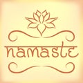 Indian greeting banner Namaste