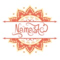 Indian greeting banner Namaste