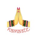 Indian greeting banner Namaste