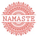 Indian greeting banner Namaste